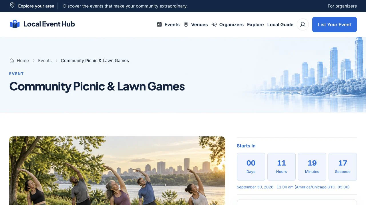 How It Works Open the event page to check its details before making plans.